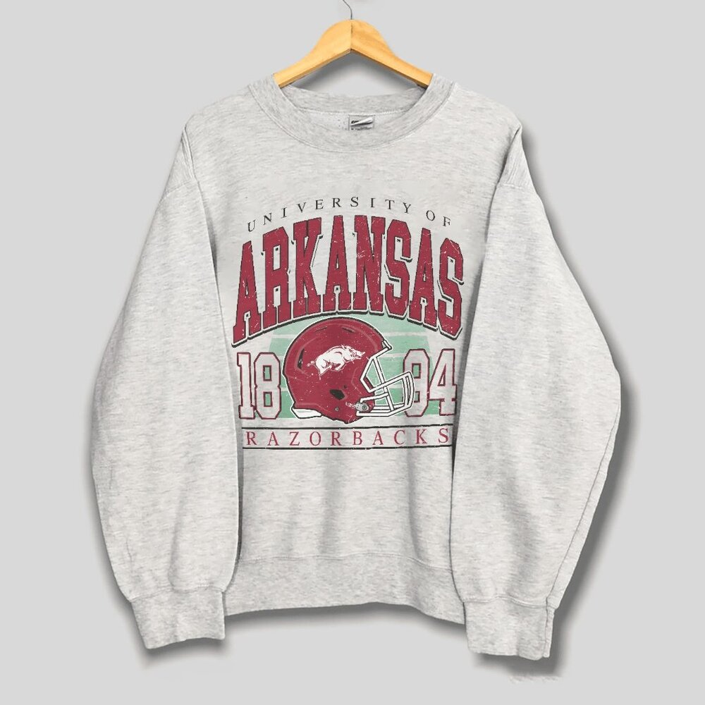 University of Arkansas Razorbacks Football Sweatshirt, Retro NCAA Men Women Tee